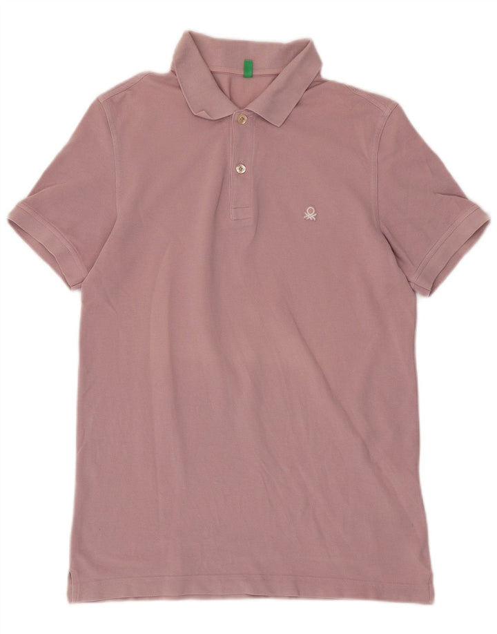 BENETTON Polo Hombre Algodón Rosa Medio