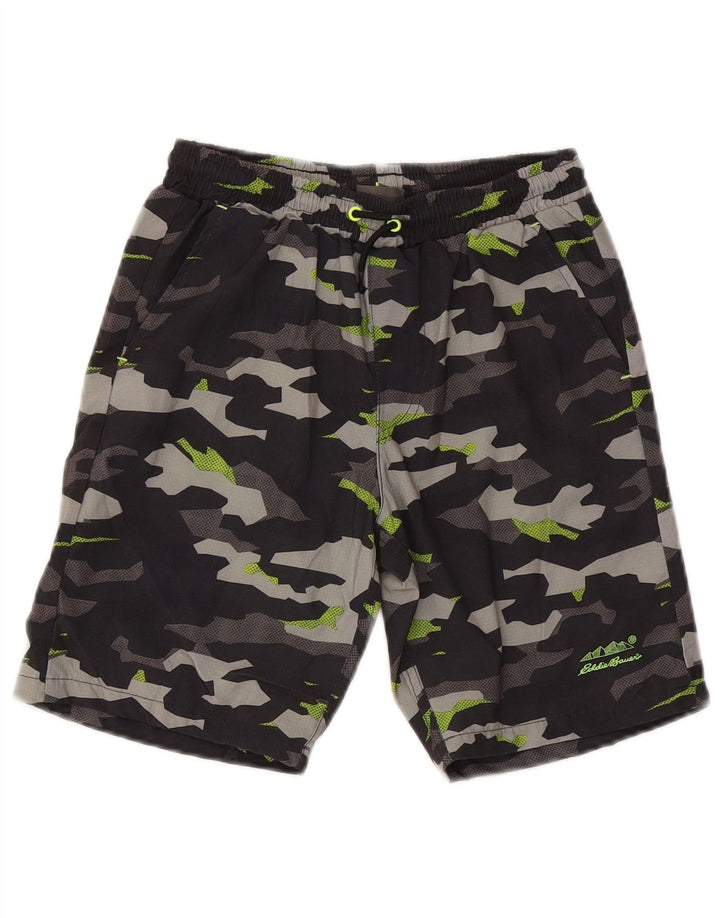Eddie Bauer Bañador para niño (10-11 años, tamaño Mediano, Camuflaje Negro)