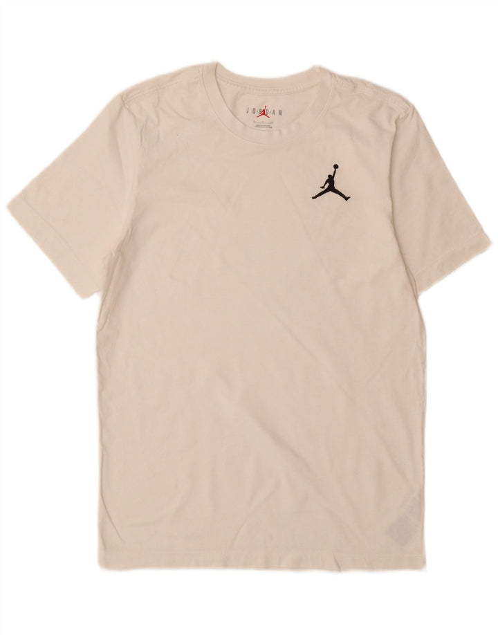 Jordan - Camiseta para hombre, talla pequeña, algodón blanco