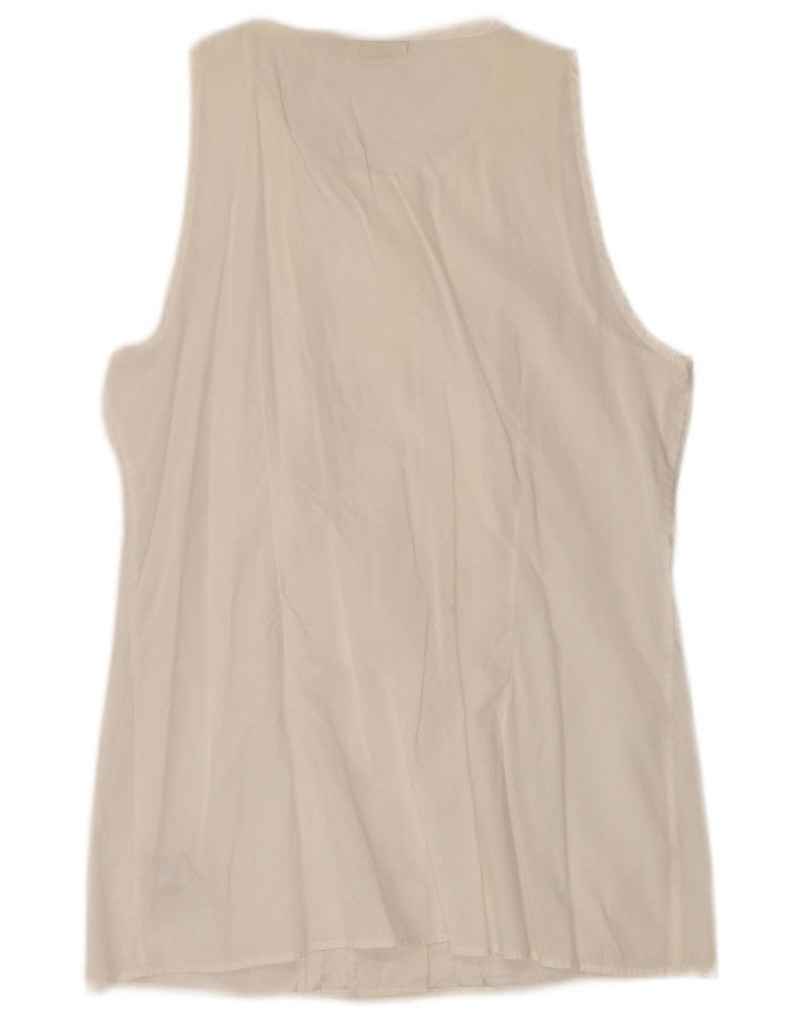 Massimo Dutti Blusa Cruzada Mujer Top EU 34 2XS Algodón Blanco Roto