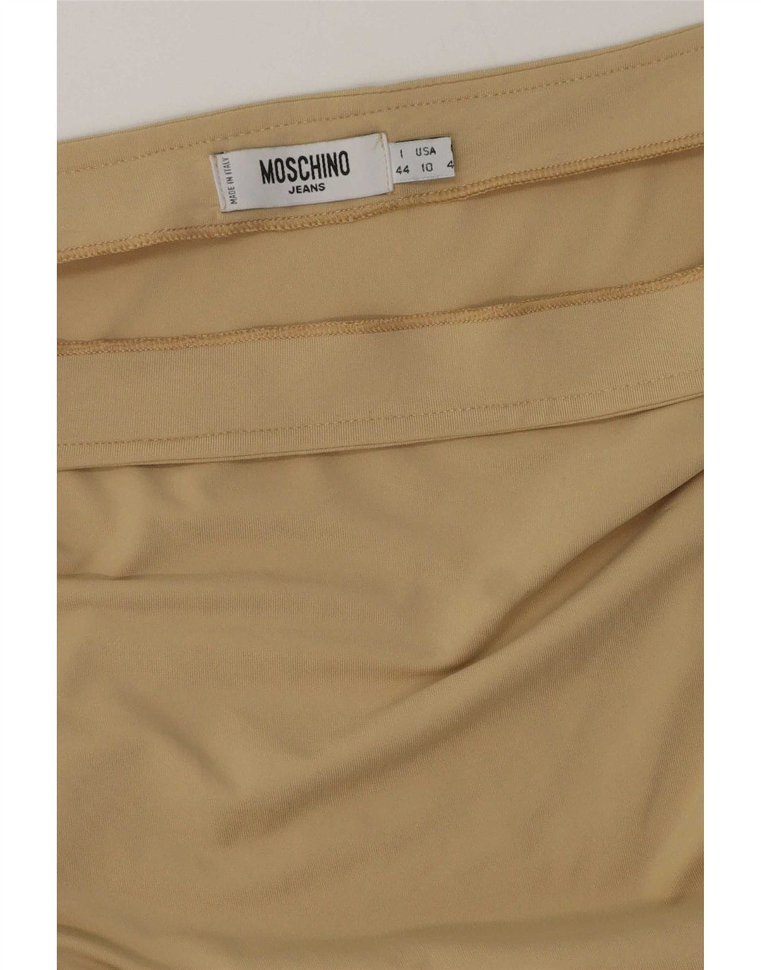 Falda Midi Moschino Mujer IT 44 Mediana W30 Beige