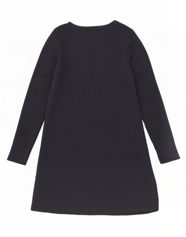Marks & Spencer Vestido básico de manga larga para mujer UK 46 Grande Azul marino