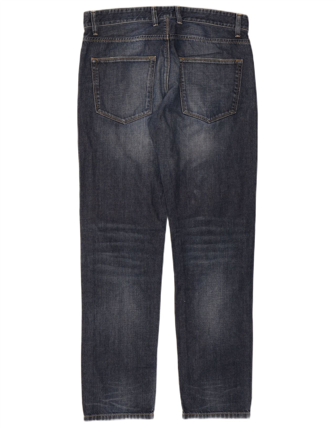 BENETTON Vaqueros Rectos Mujer W32 L30 Azul Marino Algodón