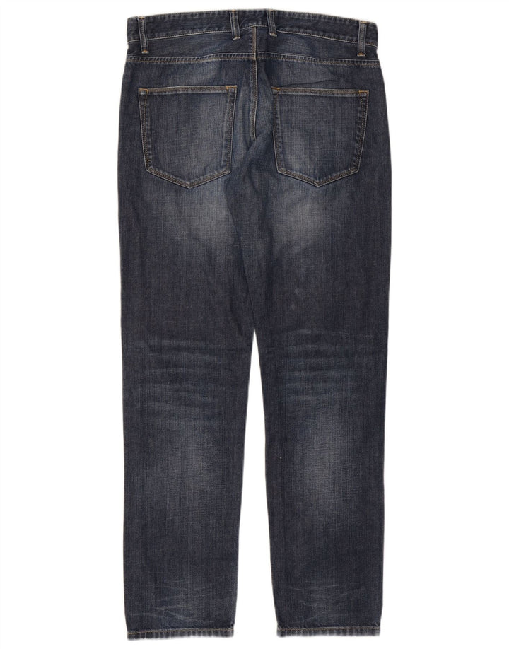 BENETTON Vaqueros Rectos Mujer W32 L30 Azul Marino Algodón