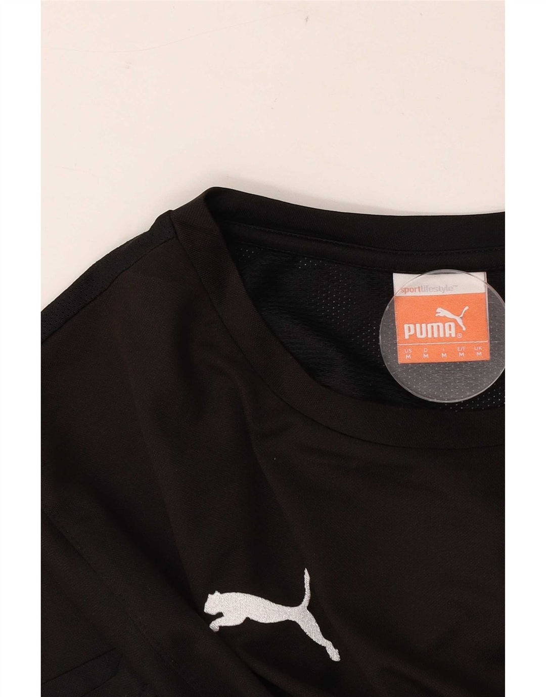 Camiseta Puma Top Medium Black Colorblock para hombre