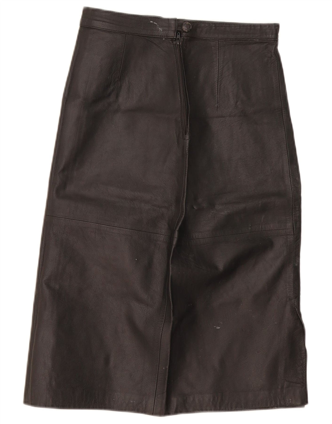 Falda de cuero vintage para mujer W28 Negro medio