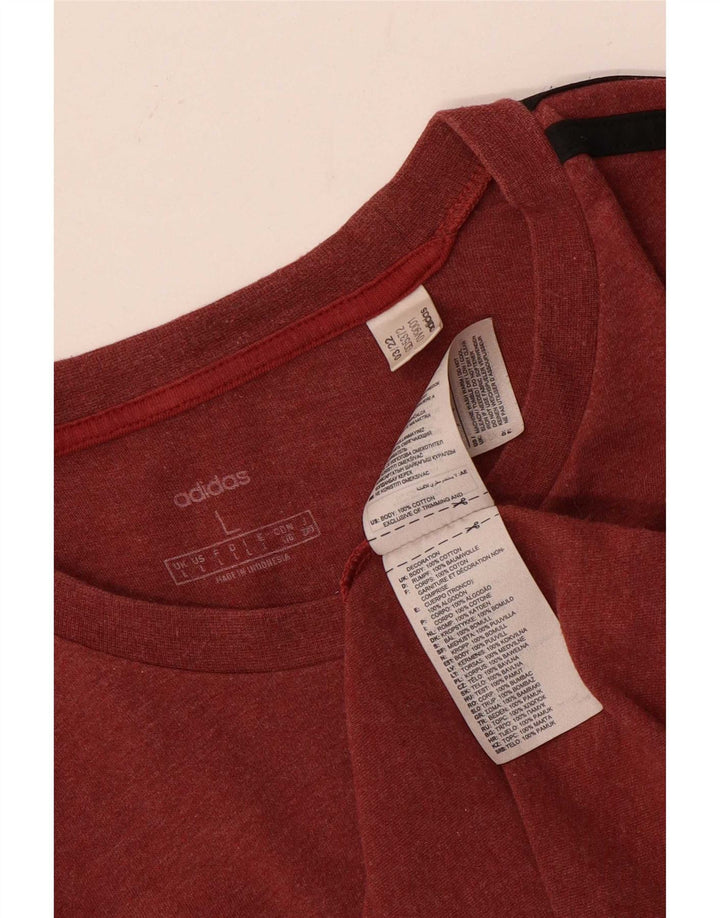 Adidas - Camiseta para hombre, talla grande, color rojo, algodón
