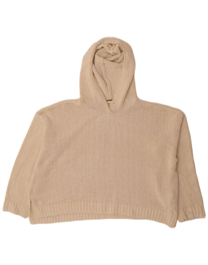 Jersey tipo jersey de gran tamaño con capucha para mujer Roxy UK 46 Large Off White Poliéster