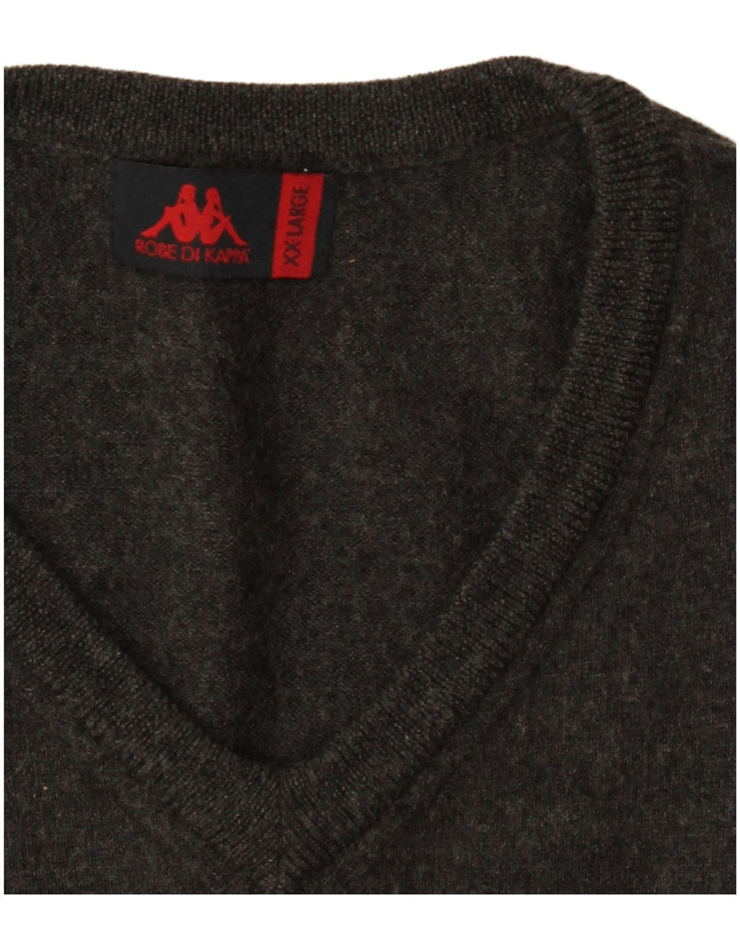 KAPPA Suéter con cuello en V para hombre 2XL Gris