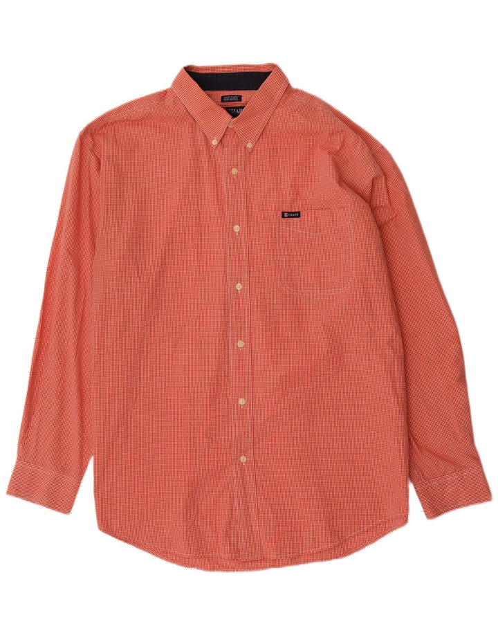 Chaps Camisa para hombre XL Algodón a cuadros naranja