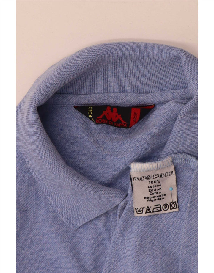 Kappa Polo De Manga Larga Para Hombre Algodón Azul Grande