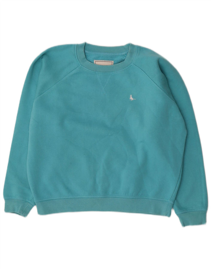 Jack Wills Sudadera extragrande para mujer, talla 8, algodón azul pequeño
