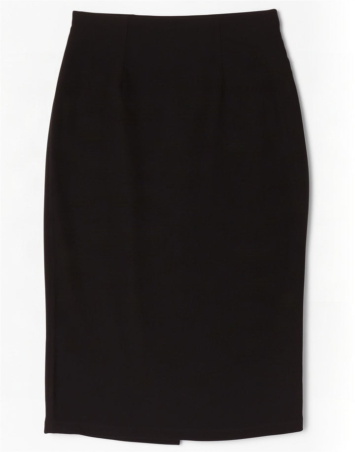 Marks & Spencer Falda midi para mujer UK 10 Small W30 Viscosa negra