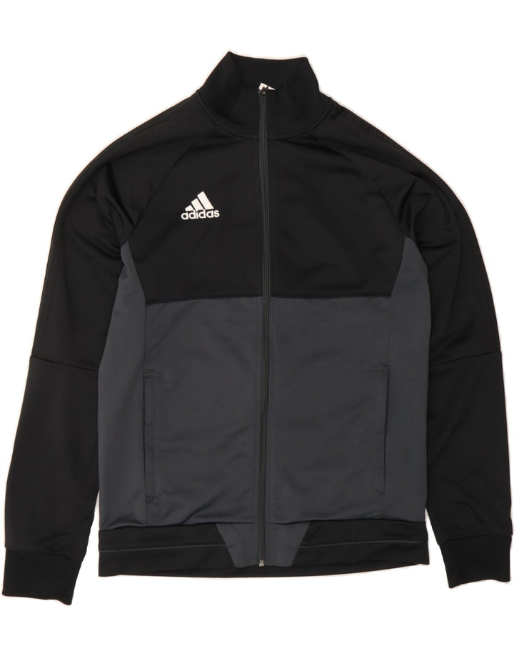 ADIDAS Hombre Chándal Top Chaqueta Mediano Negro Colorblock Poliéster