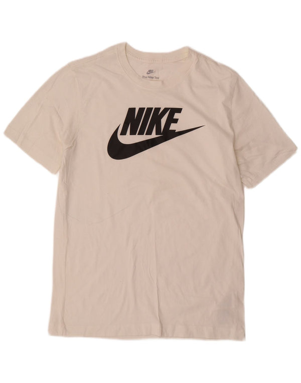 Nike Camiseta gráfica para hombre Top mediano de algodón blanco