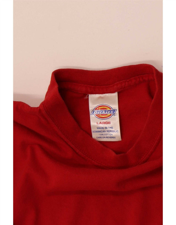 Dickies - Camiseta para hombre, talla grande, color rojo, algodón