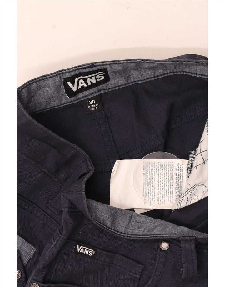 Bermudas casuales para hombre Vans W30 Medio Azul Marino Algodón