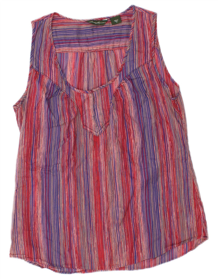 Eddie Bauer Blusa sin mangas para mujer UK 40 Mediana Rayas multicolores