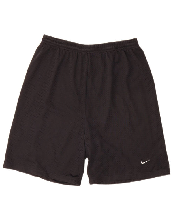 Nike Pantalones cortos deportivos para hombre UK 36/38 Small Negro Poliéster