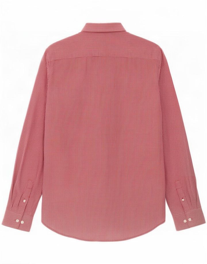 Camisa de hombre French Connection pequeña de algodón a cuadros rojos