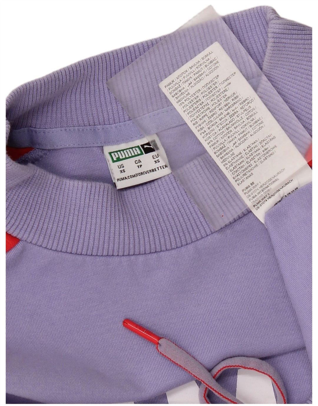 Puma Sudadera con gráfico extragrande para mujer UK 6 XS Púrpura Colorblock