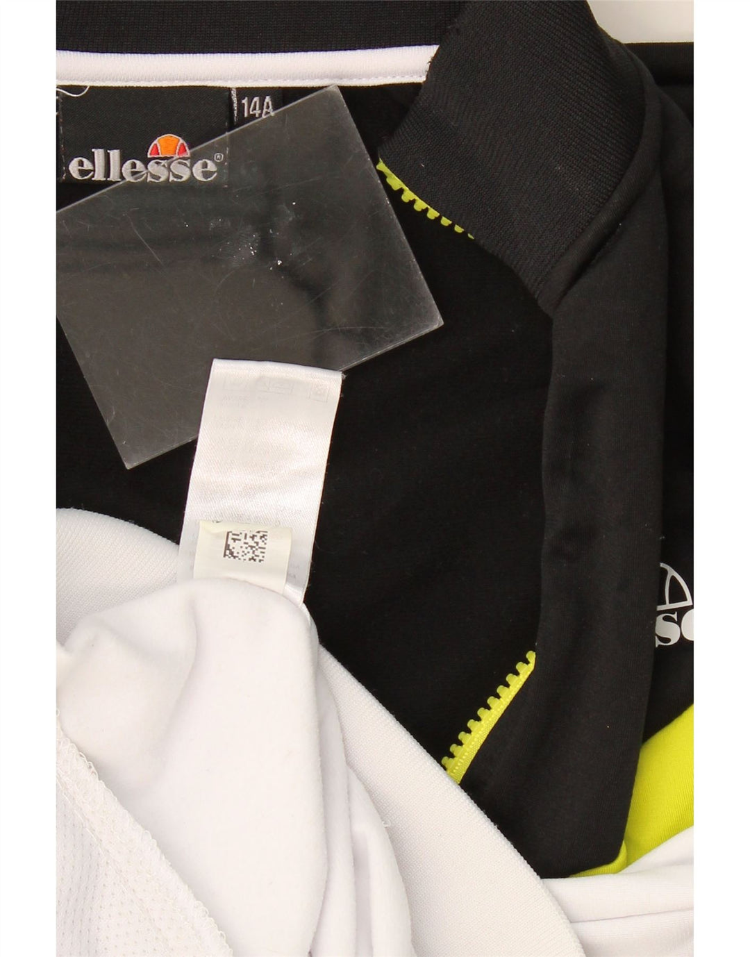 ELLESSE Boys Tracksuit Top Jacket 13-14 Years  White Colourblock Polyester