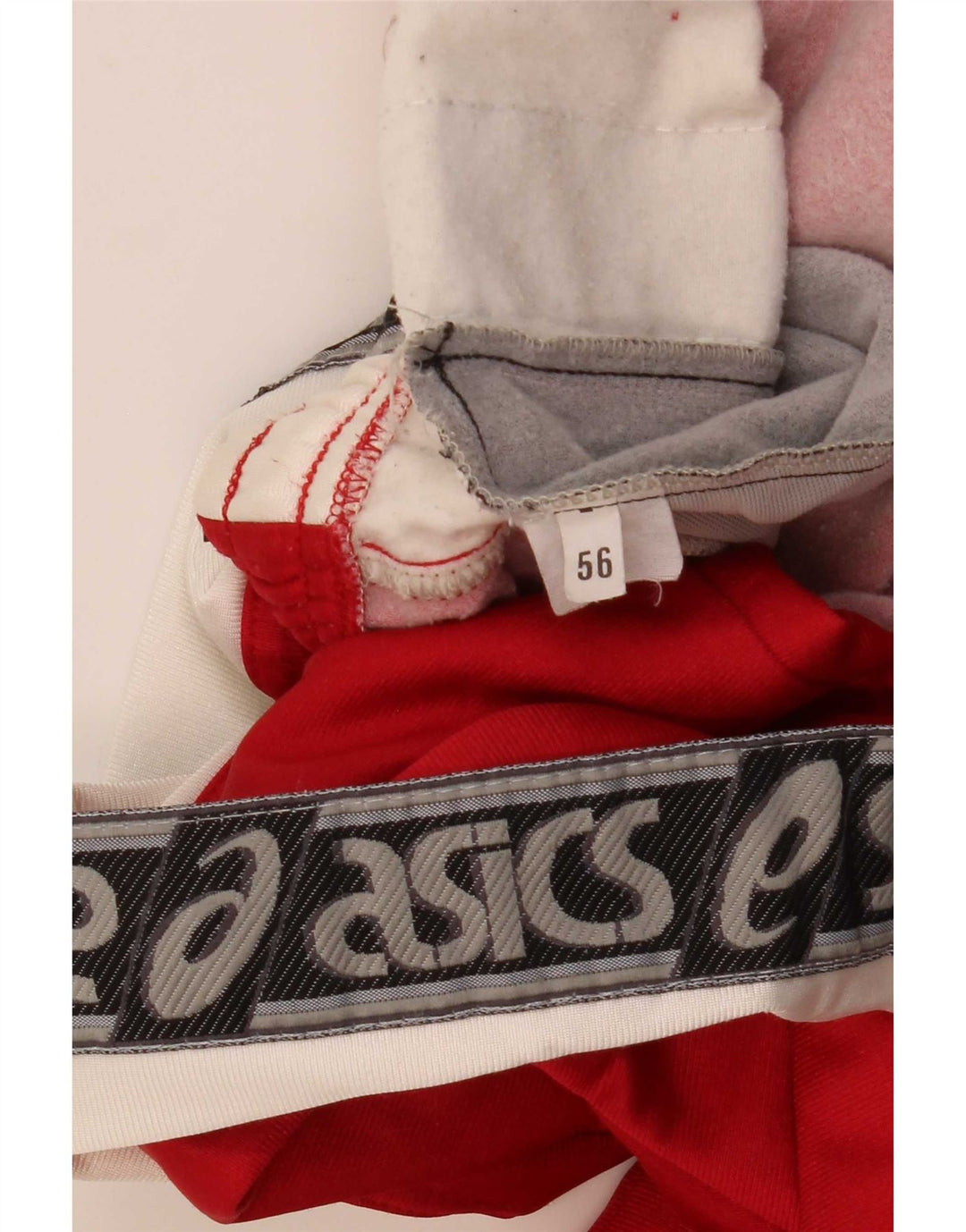Asics Pantalones de chándal gráficos para hombre IT 56 XL Poliamida color block rojo
