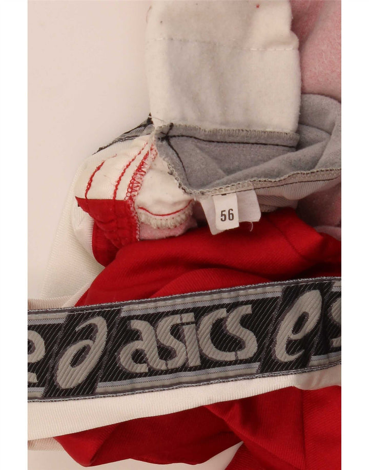 Asics Pantalones de chándal gráficos para hombre IT 56 XL Poliamida color block rojo