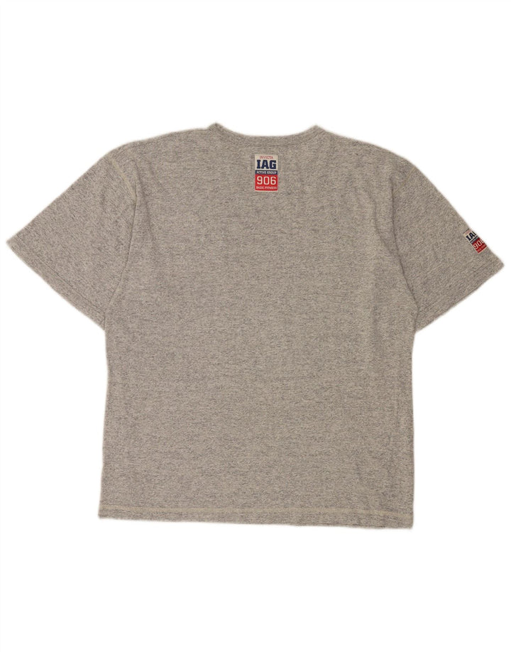 Invicta Camiseta gráfica para hombre Top pequeño de algodón moteado gris