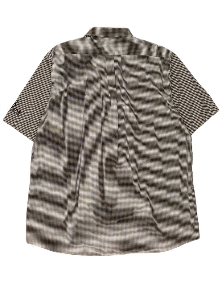 PRINGLE Camisa de Manga Corta para Hombre XL Algodón Vichy Negro