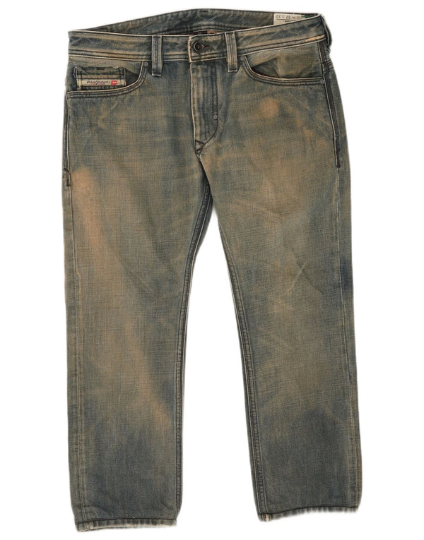 Diesel Hombre Thanaz Vaqueros Cortos W32 L24 Algodón Azul