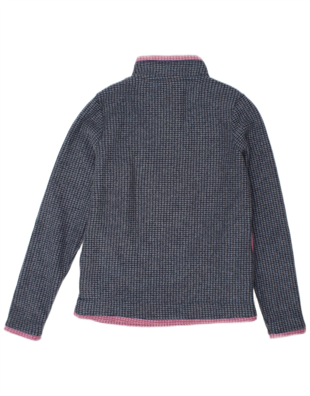 Weird Fish Jersey de forro polar con cuello y cremallera para mujer UK 8 Small Poliéster azul