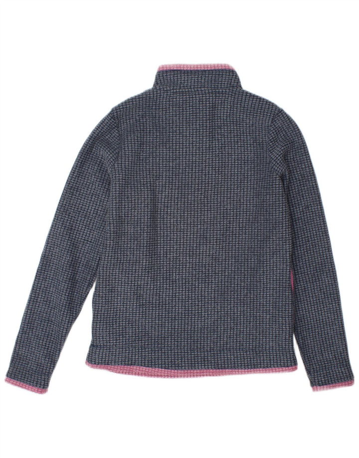 Weird Fish Jersey de forro polar con cuello y cremallera para mujer UK 8 Small Poliéster azul