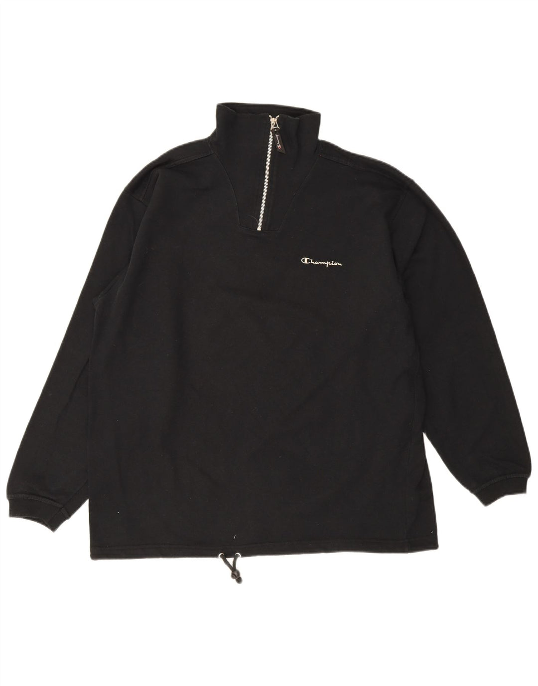 Champion Sudadera con cuello con cremallera para hombre Jumper XL Algodón negro
