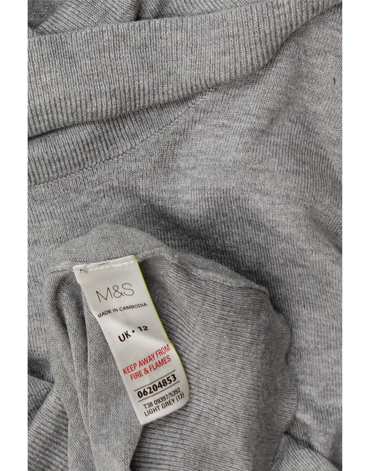 Marks & Spencer - Jersey con cuello vuelto para mujer, talla 40, viscosa gris medio