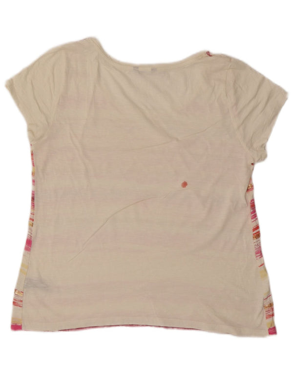 M&Co Camiseta para mujer Top UK 44 Algodón de rayas blancas medianas