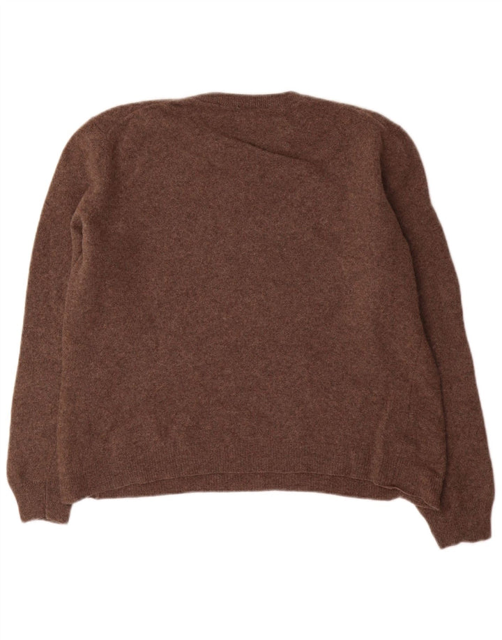 Benetton Jersey De Cuello Redondo Para Mujer UK 42 Marrón Medio