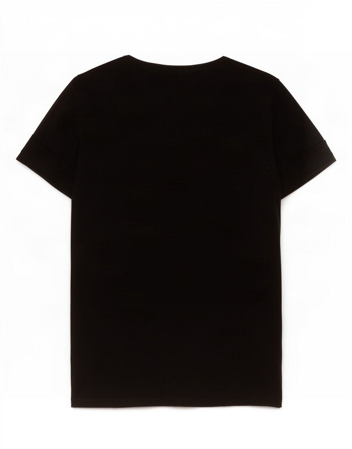 Guess Camiseta gráfica para mujer Top UK 12 Medium Negro Poliéster