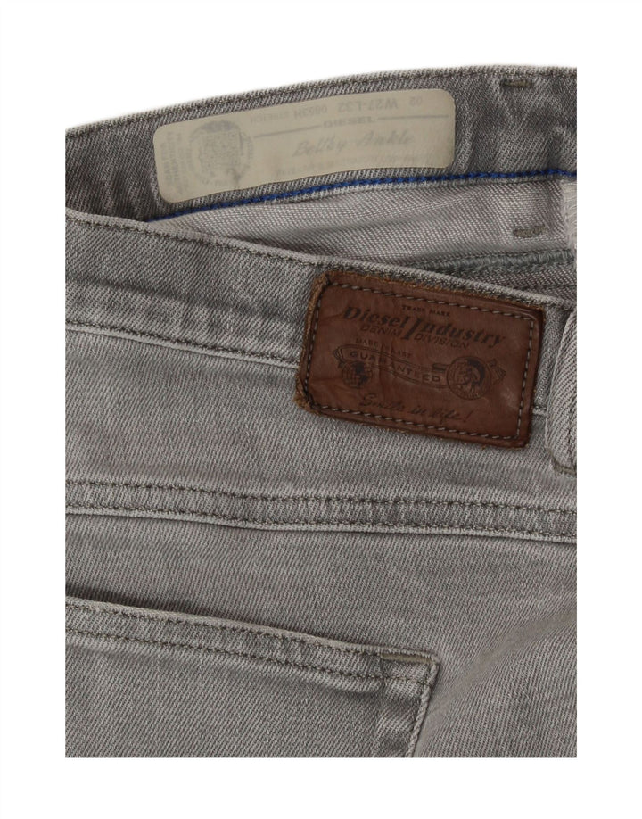 Diesel Mujer Belthy Pantalones Cortos De Mezclilla Desgastados W27 Pequeño Algodón Gris