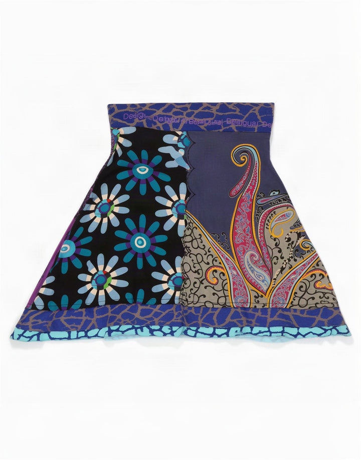 Desigual Mujer Falda Acampanada Gráfica Mediana W30 Paisley Multicolor