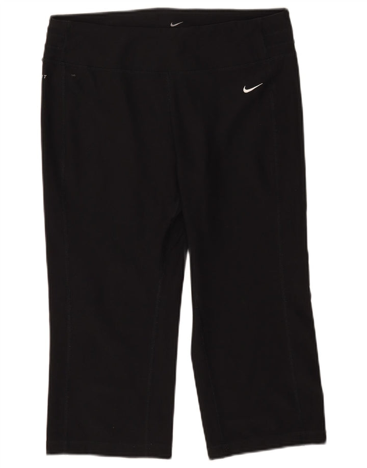Nike Dri Fit Capri Pantalones de chándal para Mujer UK 44 Mediano Negro Poliéster