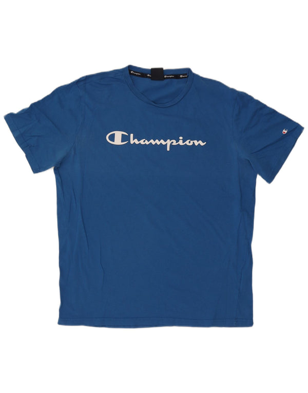 Champion Camiseta gráfica para hombre Top 3XL Algodón azul