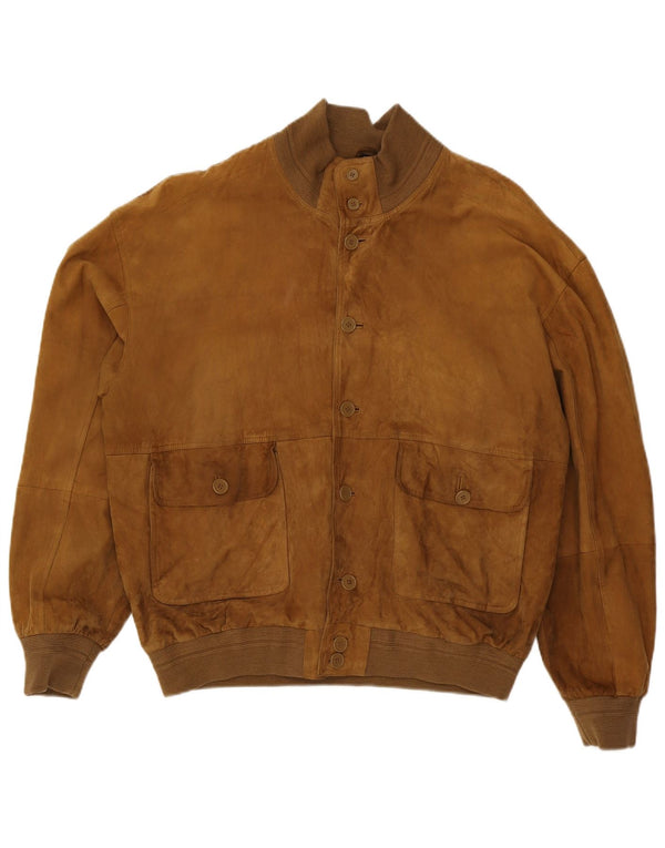 Conbipel Chaqueta bomber de ante para hombre IT 58 XL Cuero marrón