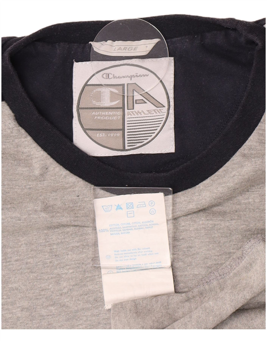 Champion Camiseta para hombre Top Large Grey Cotton