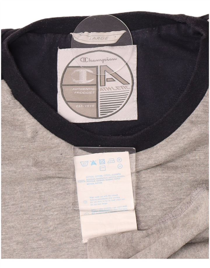 Champion Camiseta para hombre Top Large Grey Cotton