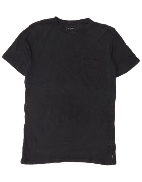 Quiksilver Camiseta Modern Fit para Hombre Top Small Azul Marino Algodón