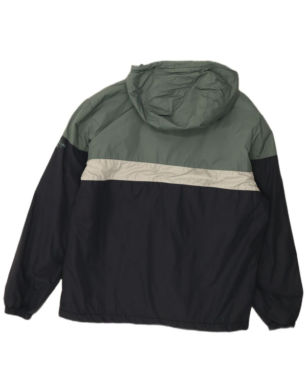 PEPE JEANS Chaqueta cortavientos con capucha para hombre UK 42 XL Azul marino Colorblock