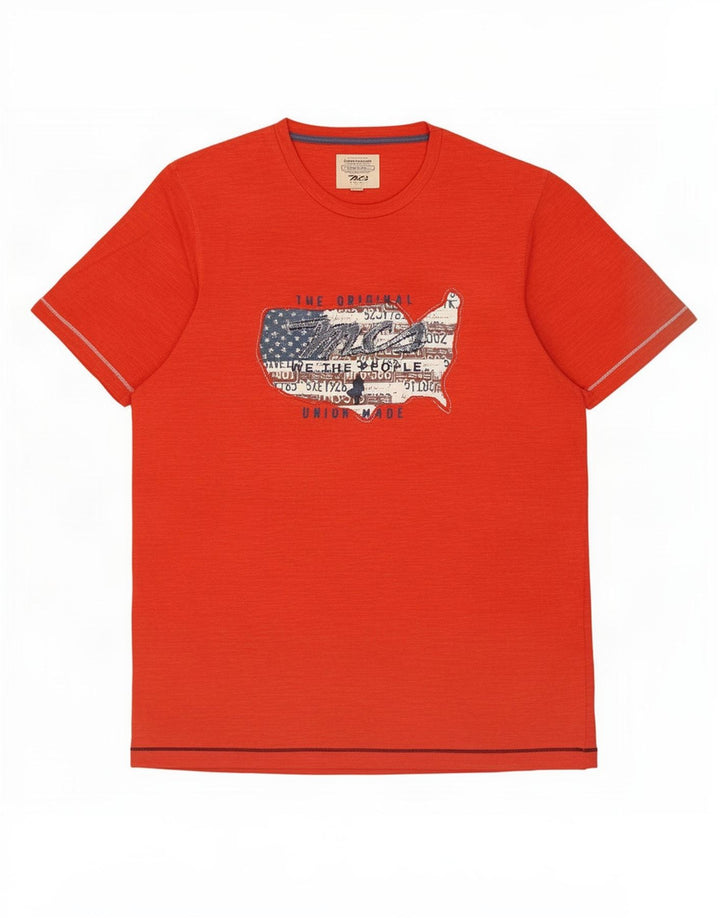 Marlboro Classics Camiseta gráfica para hombre Top Medium Red Cotton