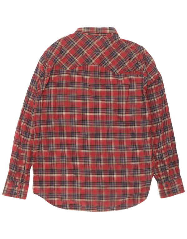 Marlboro Classics Camisa de franela de ajuste regular para hombre 3XL Cuadros rojos
