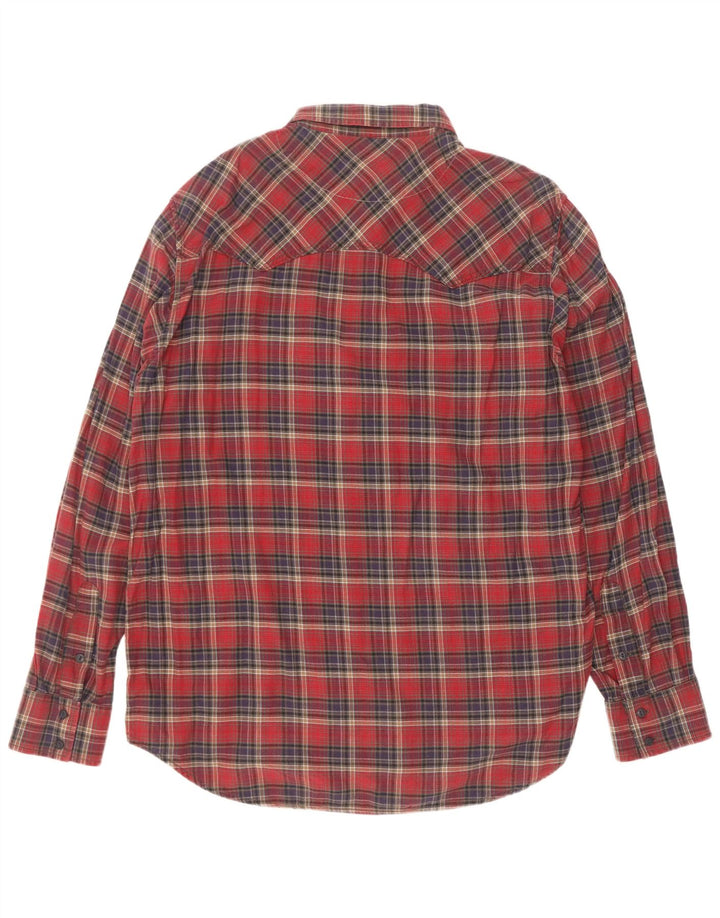 Marlboro Classics Camisa de franela de ajuste regular para hombre 3XL Cuadros rojos